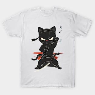 Cat Ninja Stealth Purr-fect Fury T-Shirt